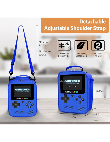 Caja de Almuerzo Gamer Ruokey Azul Impermeable 4.8L Caja de Almuerzo Gamer Ruokey Azul Impermeable 4.8L