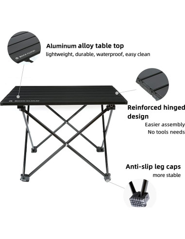 Mesa de Camping Plegable ROCK CLOUD Aluminio Ultraligera