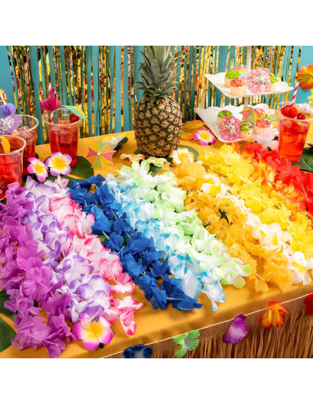 Collares de Flor Hawaianos Joyin 36 Piezas 91.44 cm Fiesta Luau Collares de Flor Hawaianos Joyin 36 Piezas 91.44 cm Fiesta Luau