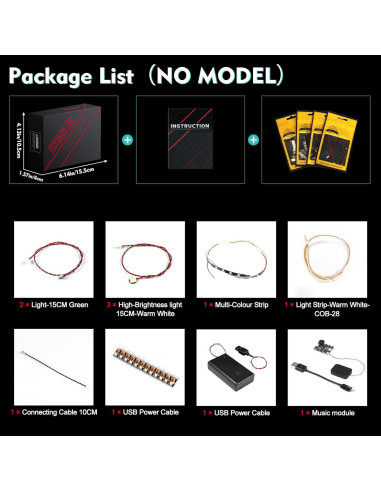 Kit de Luz LED LocoLee para LEGO 76297 Groot Bailarín