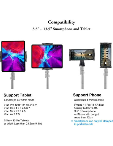 Adaptador de Montaje para Trípode Peastrex 360 para Tabletas