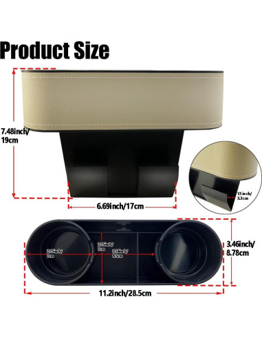 Organizador de Soporte para Tazas de Auto BTEXPECT Beige