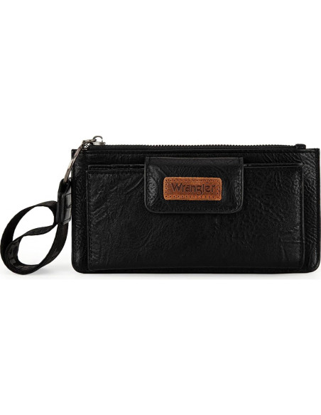 Cartera Minimalista Negra Wrangler para Mujeres con RFID Cartera Minimalista Negra Wrangler para Mujeres con RFID