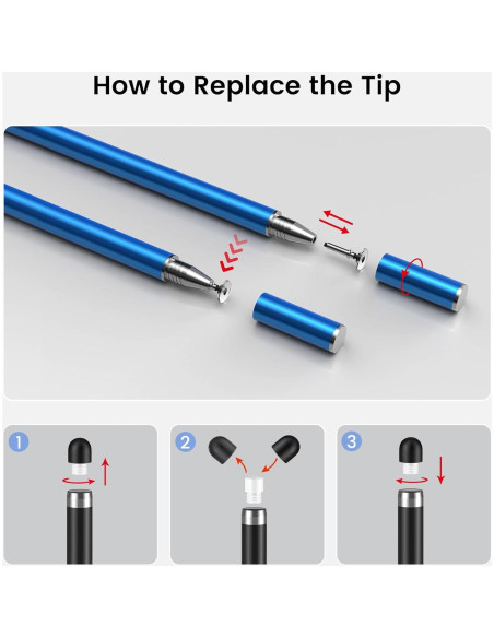Bolígrafos Stylus MEKO 2-en-1 Alta Precisión Paquete de 4 Bolígrafos Stylus MEKO 2-en-1 Alta Precisión Paquete de 4