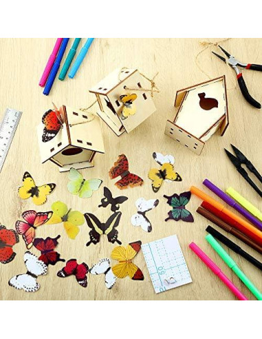 Kit de Manualidades para Aves de Madera Outus - 12 Piezas DIY