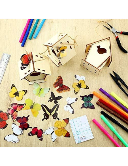 Kit de Manualidades para Aves de Madera Outus - 12 Piezas DIY Kit de Manualidades para Aves de Madera Outus - 12 Piezas DIY