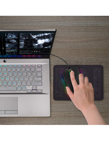 Ratón USB C IULONEE Ergonómico 3200 DPI RGB Negro