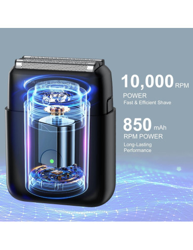 Afeitadora eléctrica portátil Baodaadan R01 IPX7 recargable