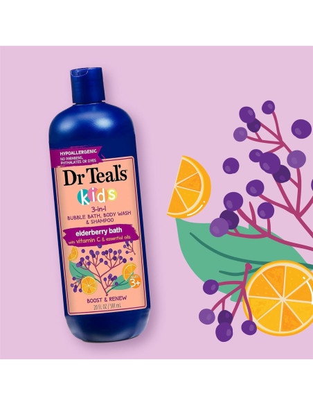 Baño de Burbujas 3-en-1 Dr Teal's con Vitamina C 591 ml Baño de Burbujas 3-en-1 Dr Teal's con Vitamina C 591 ml