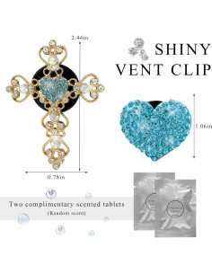Clip de Ventilación Brillante SHMZK 2 Pcs con Aromatizante Azul 2