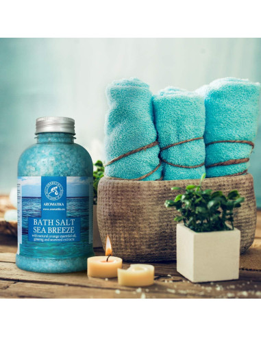 Sal de Baño Marina Aromatika 600 g con Aceite Esencial de Naranja