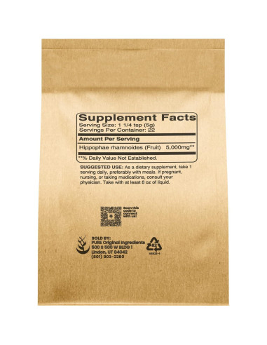Suplemento Espino Marino Ingredientes Originales 113g - Sin OGM