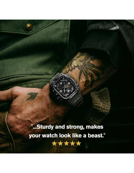 Banda y Funda amBand 44mm para Apple Watch SE2/SE/6/5/4 Verde Militar Banda y Funda amBand 44mm para Apple Watch SE2/SE/6/5/4 Verde Militar