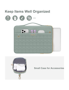 Funda Protectora MOSISO para Laptop 13.3" Verde Antiguo 2