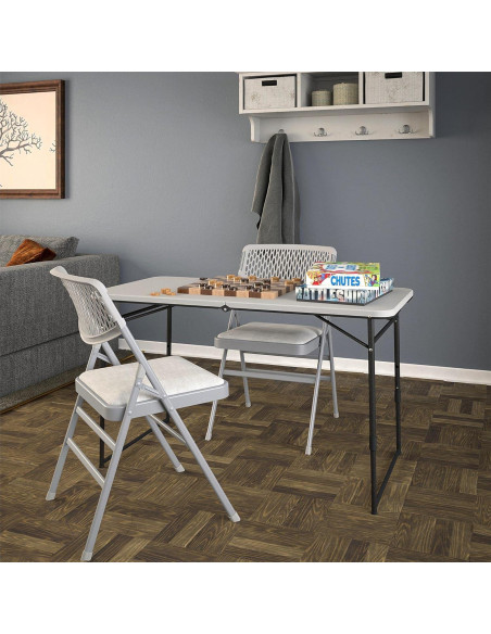 Mesa Plegable COSCO 4 pies Gris Ajustable Interior/Exterior Mesa Plegable COSCO 4 pies Gris Ajustable Interior/Exterior