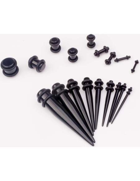 Kit de Estiramiento de Orejas 50 Pcs CABBE KALLO Silicona Acrílico Kit de Estiramiento de Orejas 50 Pcs CABBE KALLO Silicona Acrílico