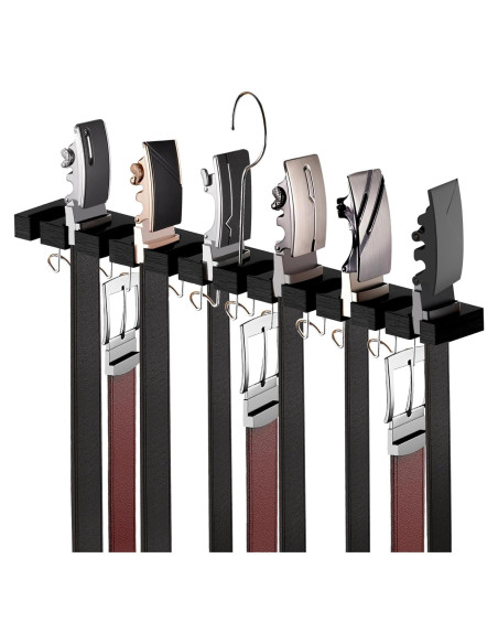 Soporte Organizador de Cinturones Cuipingoo Negro 42 Cinturones Soporte Organizador de Cinturones Cuipingoo Negro 42 Cinturones