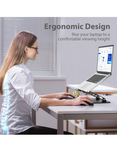 Soporte de Laptop Ajustable Gogoonike Plegable Metálico 10-15.6"