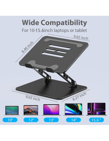 Soporte de Laptop Ajustable Gogoonike Plegable Metálico 10-15.6"