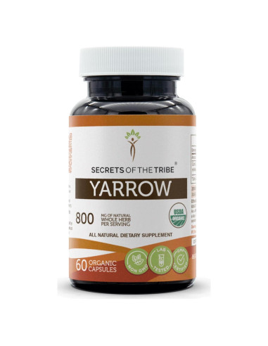 Cápsulas Orgánicas de Yarrow USDA 60 Unidades - Secretos de la Tribu