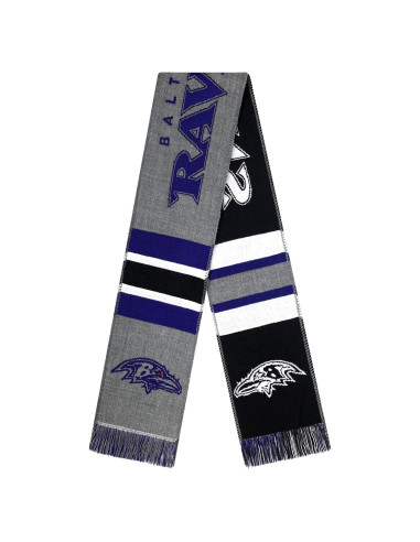 Bufanda Tejida Gris Cuervos de Baltimore Forever Collectibles