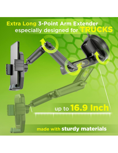 Soporte para Teléfono Truckules 42.93 cm para Camión Gris