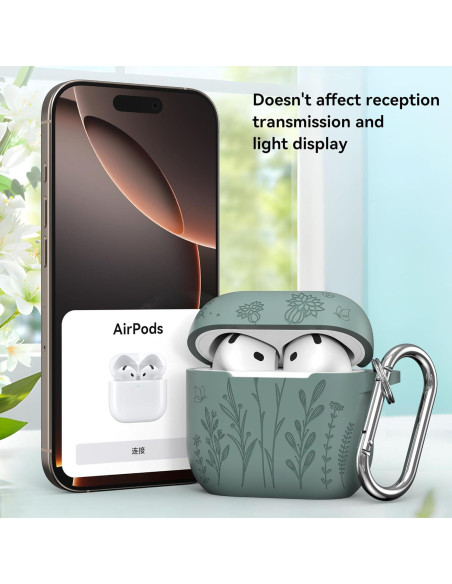 Funda de Silicona para AirPods 4 CityMore Verde Bosque Funda de Silicona para AirPods 4 CityMore Verde Bosque