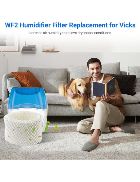 Filtro de Humidificador NISHCON WF2 - Paquete de 4 Reemplazos Filtro de Humidificador NISHCON WF2 - Paquete de 4 Reemplazos