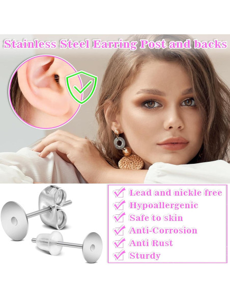 Kit de Pegamento y Suministros para Aretes Anezus - 600 Piezas Kit de Pegamento y Suministros para Aretes Anezus - 600 Piezas