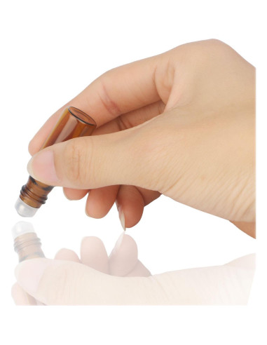 Botellas de Rodillo de Vidrio Ámbar 5ml Easytle - 24 Piezas