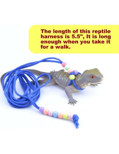 Arnés Correa Ajustable Nylon Pranovo 1.68m para Reptiles