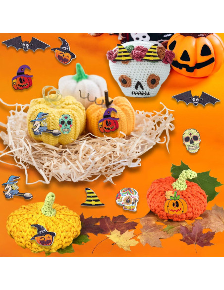 Botones de Madera Halloween HLARTNET - 200 Pcs 2.54 cm Botones de Madera Halloween HLARTNET - 200 Pcs 2.54 cm