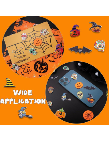 Botones de Madera Halloween HLARTNET - 200 Pcs 2.54 cm
