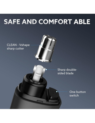 Recortador de Vello Nasal SYFUO Portátil Indoloro USB 9000 RPM