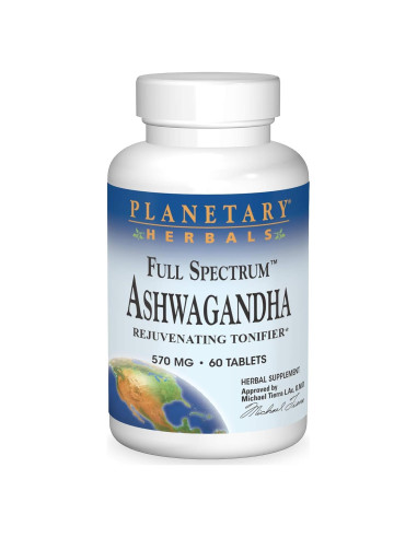 Ashwagandha Planetary Herbals 570 mg 60 Tabletas Tonificador