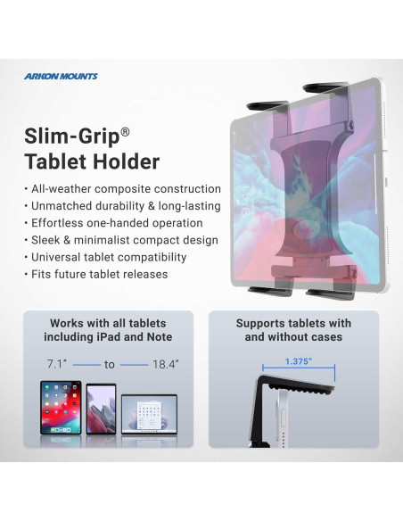 Soporte para Tablet ARKON TAB801 Ajustable para Coche Soporte para Tablet ARKON TAB801 Ajustable para Coche