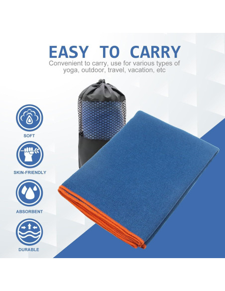 Toalla de Yoga Antideslizante Eunzel 2 Piezas 182x61 cm Toalla de Yoga Antideslizante Eunzel 2 Piezas 182x61 cm