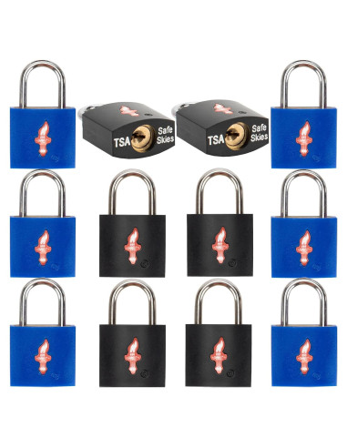 Paquete de 12 cerraduras TSA de equipaje Dwoyow - 414g