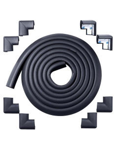 Protector de esquina de espuma ARINBEB negro retardante de llama