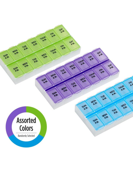 Organizador de Pastillas Ezy Dose Semanal AM/PM 7 Días Organizador de Pastillas Ezy Dose Semanal AM/PM 7 Días