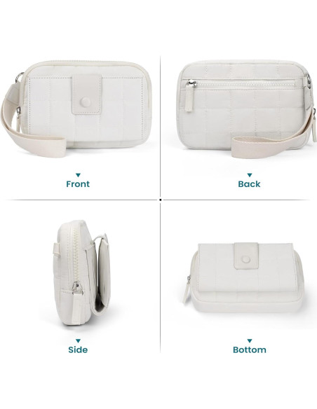 Cartera de Muñeca Acolchada befen con Protección RFID Beige Cartera de Muñeca Acolchada befen con Protección RFID Beige