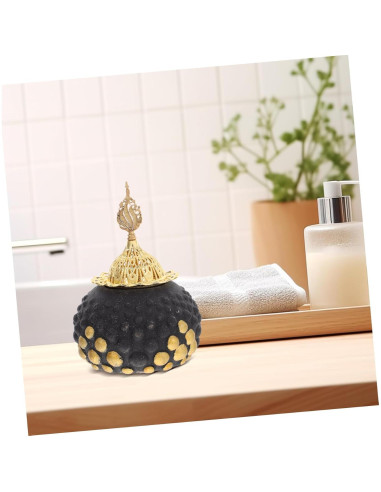 Soporte de Incienso de Cerámica Negro Ipetboom 14.6x9.7cm