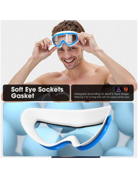 Gafas de natación LOEO para adultos - Paquete de 2, UV 100% Gafas de natación LOEO para adultos - Paquete de 2, UV 100%