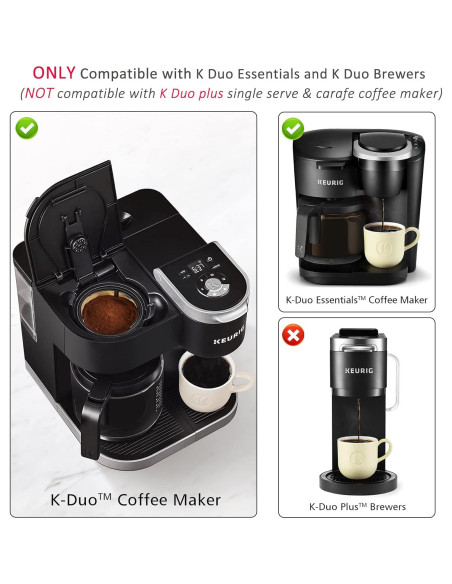Filtro de café reutilizable FIRJOY para Keurig K-Duo 8-12 tazas Filtro de café reutilizable FIRJOY para Keurig K-Duo 8-12 tazas
