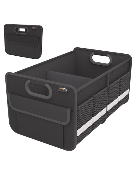 Organizador de Maletero Homeve Negro Plegable Impermeable 2 Compartimentos Organizador de Maletero Homeve Negro Plegable Impermeable 2 Compartimentos