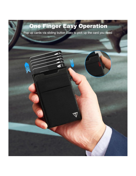 Billetera Slim TOYFID para Hombres con Bloqueo RFID - Negro Billetera Slim TOYFID para Hombres con Bloqueo RFID - Negro