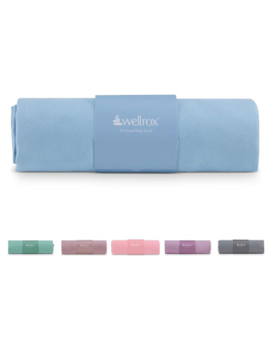 Toalla de Mano de Microfibra WellRox - Antideslizante, Secado Rápido, 67x41 cm, Azul