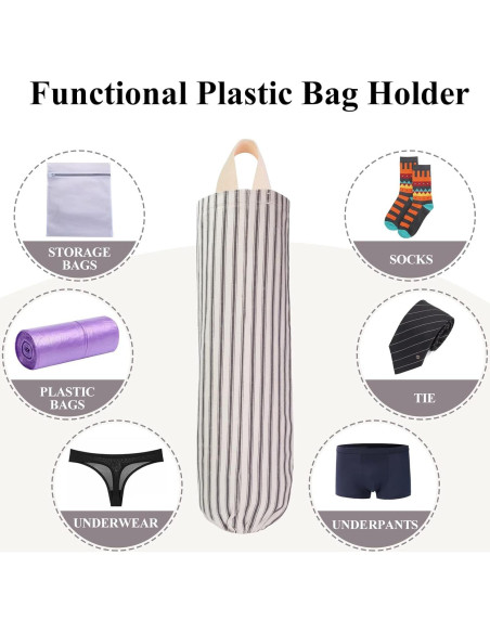 Soporte de Bolsas de Plástico TOGETRUE Negro Montado en Pared Soporte de Bolsas de Plástico TOGETRUE Negro Montado en Pared