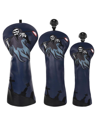 Funda de Golf LZFAN 3PCS Camuflaje Cuero PU Ajustable