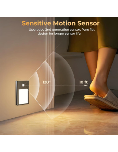 Luz Nocturna LED Recargable VST con Sensor de Movimiento 3Pack